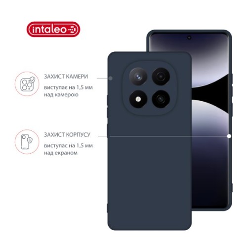 Чохол до мобільного телефона Intaleo Silicone Xiaomi Redmi Note 14 Pro Plus Dark Blue (1283126617249)