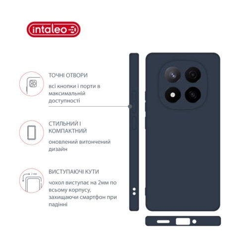Чохол до мобільного телефона Intaleo Silicone Xiaomi Redmi Note 14 Pro Plus Dark Blue (1283126617249)