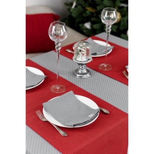 Серветка на стіл Прованс Merry Christmas сіра 35x45 см (4823093448780)