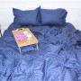 Постільна білизна MirSon SatinStripe 30-0020SmokyBlue 220х240 King Size (2200005255360)