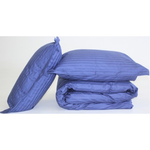 Постільна білизна MirSon SatinStripe 30-0020SmokyBlue 220х240 King Size (2200005255360)