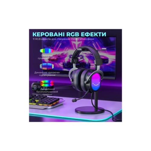 Навушники Fifine H16 7.1 RGB Black (H16)