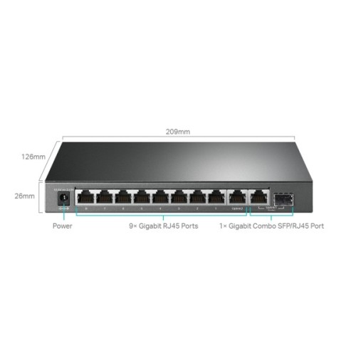 Комутатор мережевий TP-Link TL-SG1210MPE