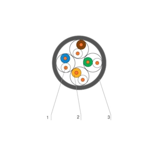 Кабель мережевий OK-Net UTP 305м cat.5e патч зовнішній (U/UTP-cat.5E-SL patch) (КГПП-ВП (100) 4*2*AWG26/7)