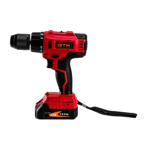Шуруповерт GTM DSI18/60BL з ударом, 18V, 60Нм, 2x2Ah (DSI18/60BL)