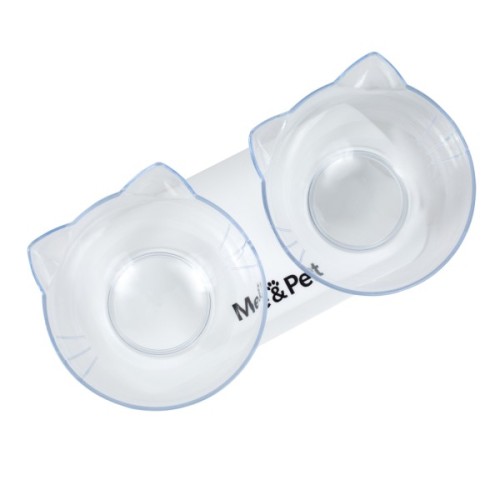 Посуд для котів Me&Pet Миски з підставкою прозорі (NMP060)