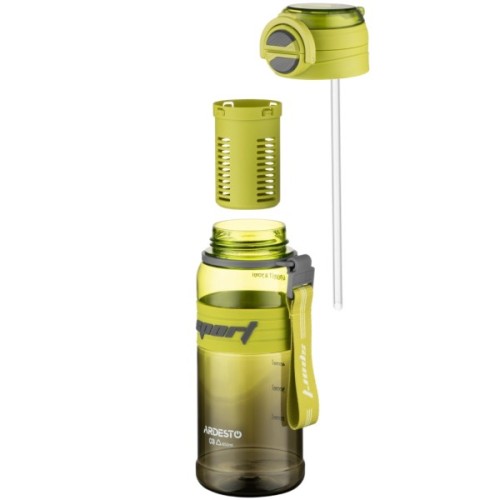 Пляшка для води Ardesto Urban 850мл, пластик, зелений (AR2285UE)