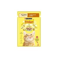 Вологий корм для кішок Purina Friskies шматочки в підливі з індичкою 85 г (7613036965248)