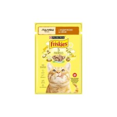 Вологий корм для кішок Purina Friskies шматочки в підливі з індичкою 85 г (7613036965248)