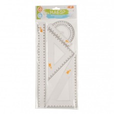 Лінійка Yes набір 4 предмета лінійка 30 см (370258)