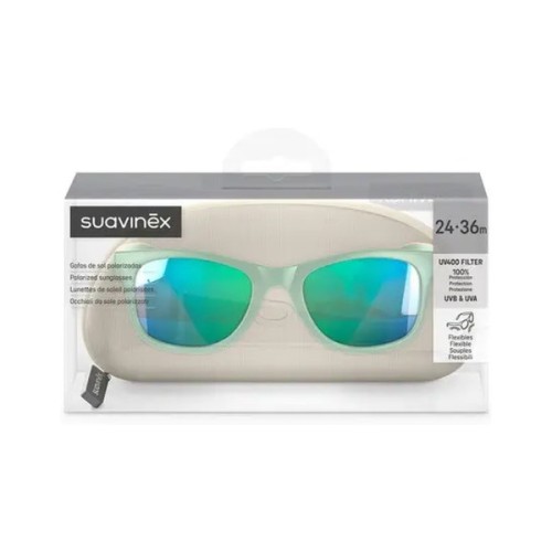 Дитячі сонцезахисні окуляри Suavinex зі стрічкою, напівкругла форма, 24-36 місяців, зелені (308547)