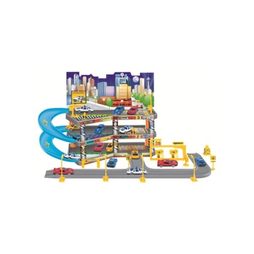 Ігровий набір Playset складний паркінг в комплекті з 4 машинками GARAGE (3858894672479)