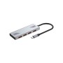 Концентратор Gembird USB-C 4-in-1 4xUSB 3.2 silver (UHB-CM-U310-A4-01)