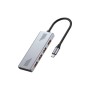 Концентратор Gembird USB-C 4-in-1 4xUSB 3.2 silver (UHB-CM-U310-A4-01)