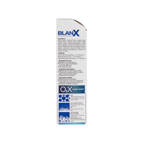 Зубна паста BlanX O3X Oxygen Power 75 мл (8017331065891)
