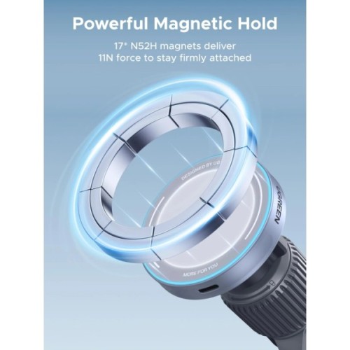 Універсальний автотримач Ugreen W758 Magnetic Wireless Car Charger 25W QI2.2 Starlight Blue (55967)