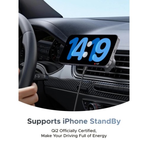 Універсальний автотримач Ugreen W758 Magnetic Wireless Car Charger 25W QI2.2 Starlight Blue (55967)