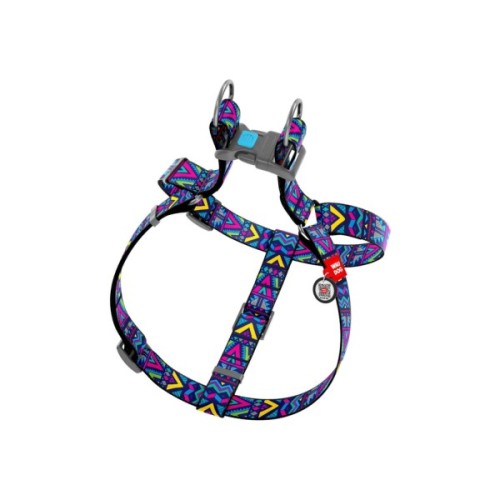 Шлея для собак WAUDOG Nylon з QR паспортом анатомічна "Інді" L (4974)