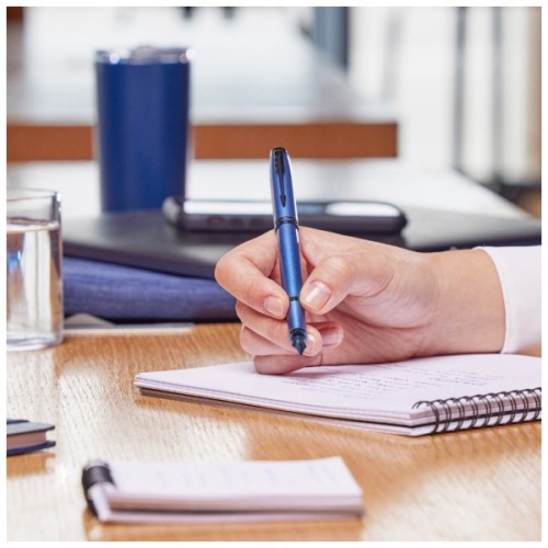 Ручка пір'яна Parker IM 17 Professionals Monochrome Blue  FP F (28 111)