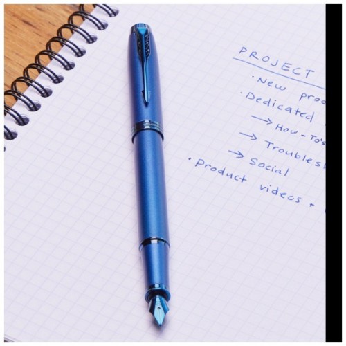 Ручка пір'яна Parker IM 17 Professionals Monochrome Blue  FP F (28 111)