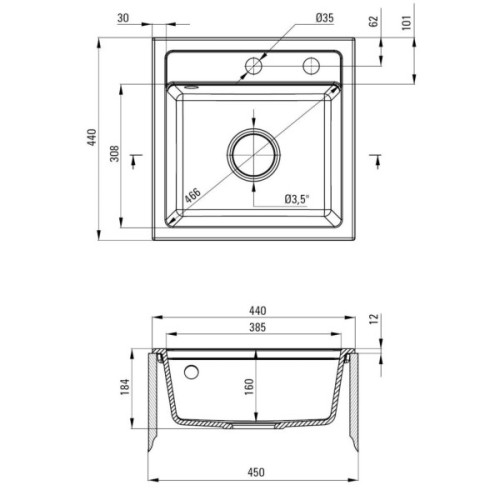 Мийка кухонна Deante Zorba (ZQZ S103)