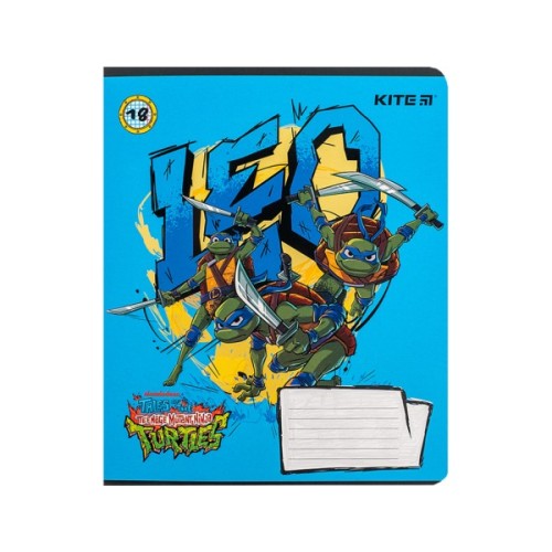Зошит Kite Ninja Turtles, 18 аркушів, клітинка (NT24-236)