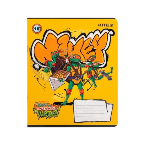 Зошит Kite Ninja Turtles, 18 аркушів, клітинка (NT24-236)