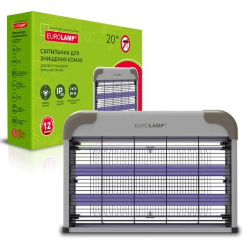 Інсектицидна лампа Eurolamp Для внутрішнього використання 20W 220V IP20 (MK-20(FLUOR)new) (4262380667075)