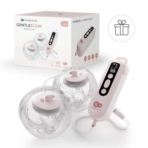 Молоковідсмоктувач Kinderkraft подвійний електричний GentleFlow Pink (5902533931033)