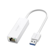 Перехідник USB 3.0 AM to RJ45 Ethernet 1000Mbps CR111 White Ugreen (20255)
