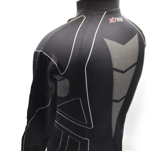 Термокофта X-Tech Maglia Race 3 Munica Lunga lupetto Nero L/XL (Maglia_Race3_Lupetto_L/XL)