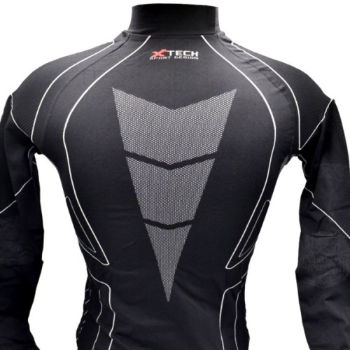Термокофта X-Tech Maglia Race 3 Munica Lunga lupetto Nero L/XL (Maglia_Race3_Lupetto_L/XL)