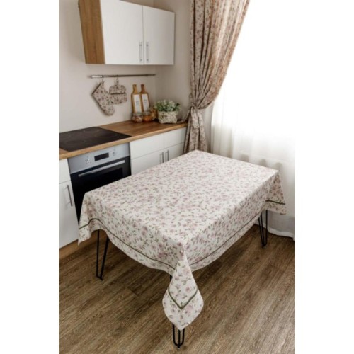 Скатертина Прованс Тереза Квіточки з кантом 300х133 (034500)
