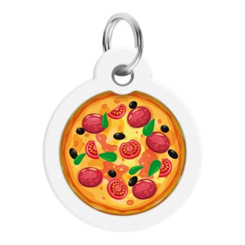 Адресник для тварин WAUDOG Smart ID з QR паспортом "Піца", коло 25 мм (225-4038)