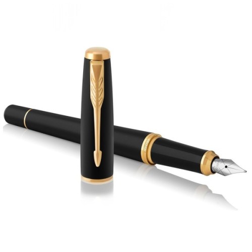 Ручка пір'яна Parker URBAN 17 Muted Black GT  FP F + блокнот Parker + подар.упаковка GIFT24 (30 011b24)