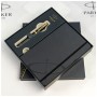Ручка пір'яна Parker URBAN 17 Muted Black GT  FP F + блокнот Parker + подар.упаковка GIFT24 (30 011b24)