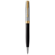 Ручка кулькова Parker SONNET 17 Metal & Black Lacquer GT BP (68 132)
