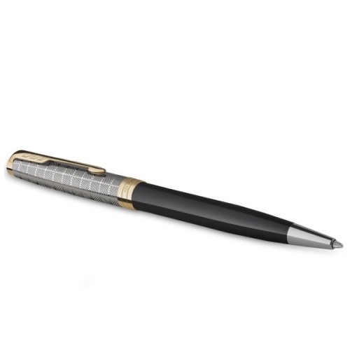 Ручка кулькова Parker SONNET 17 Metal & Black Lacquer GT BP (68 132)