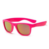 Дитячі сонцезахисні окуляри Koolsun Wave, 3-10 років, неоново-рожеві (KS-WANP003)