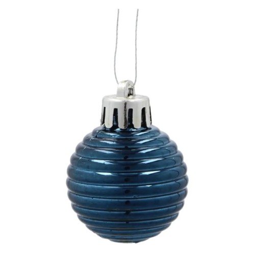 Ялинкова іграшка Chomik пластикові кульки ,16шт, 3 см, сині (5900779893955_1)