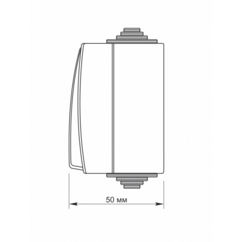 Вимикач Videx BINERA IP65 зовнішній 1кл сірий (VF-BNW11-36125)