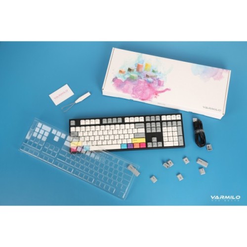 Клавіатура Varmilo APT108 CMYK C-TK Red Wireless White Led UA (A93A024D4A5A17A007)