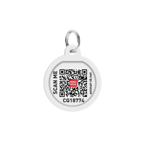 Адресник для тварин WAUDOG Smart ID з QR паспортом "Око монстра", коло 25 мм (225-4049)
