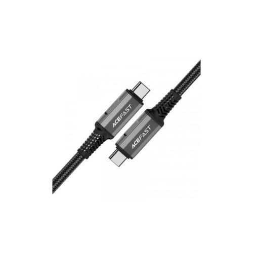 Дата кабель USB-C to USB-C 1.0m USB 4.0 240W audio/video black-grey Acefast (6974316282631)