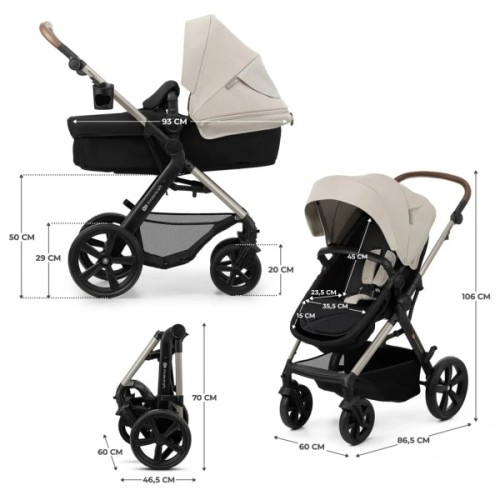 Коляска Kinderkraft 3 в 1 Moov 2 Moonlight Gray (KSMOOV02GRYEV00) (5902533925797)