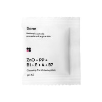 Маска для обличчя Sane Очищувальна і відбілювальна з оксидом цинку і вітамінами РР, В1, Е, А, В7 3 г (4820266830298)