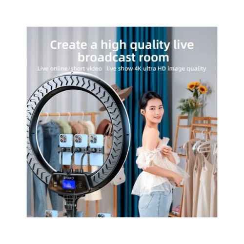 Набір блогера RTAKO LED лампа AR-GTB01-22S 22" digital display Right Lightt (6942063218616)