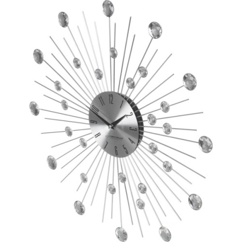 Настінний годинник Esperanza Wall Clock Boston 50 см з променями з і сталі та кристалами (EHC002)