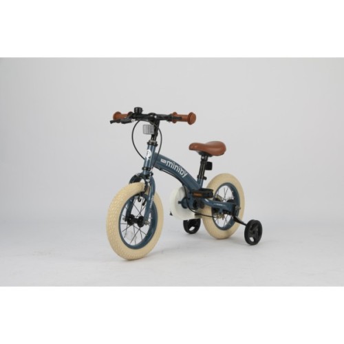 Дитячий велосипед QPlay Miniby 3 в1, біговел 12", Grey-Blue (CB02MiniBy12Grey-Blue)