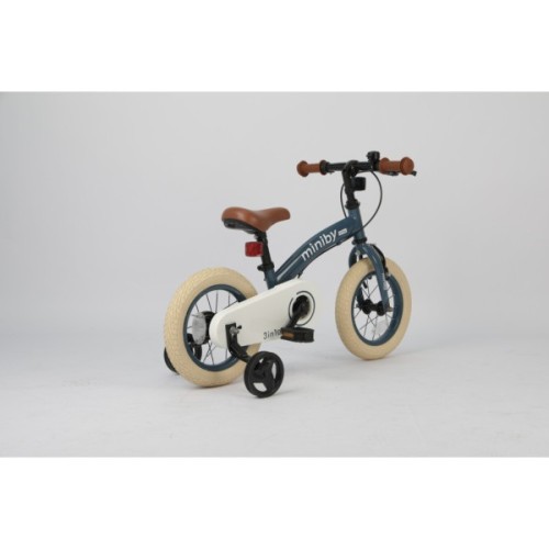 Дитячий велосипед QPlay Miniby 3 в1, біговел 12", Grey-Blue (CB02MiniBy12Grey-Blue)